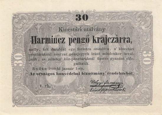 P.S122 30 Pengö Ungarn 1849